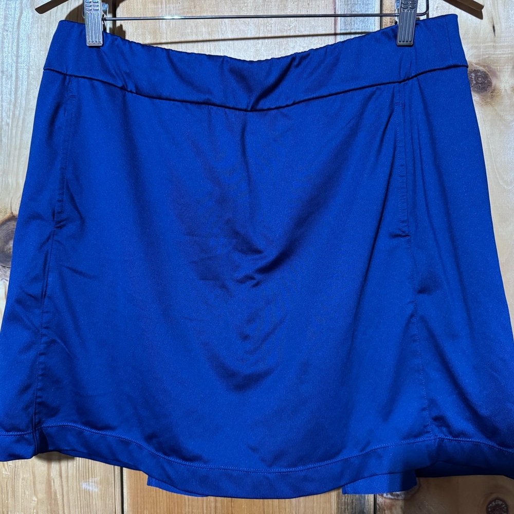 Evan Picone Royal Blue Skort with Ruffle Back Hem